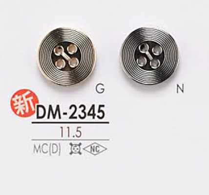 DM2345 Bottone in metallo a 4 fori