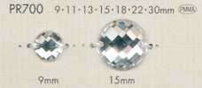PR700 Bottone trasparente a taglio diamante
