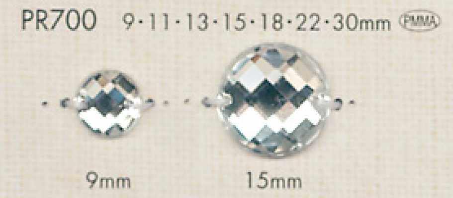 PR700 Bottone trasparente a taglio diamante