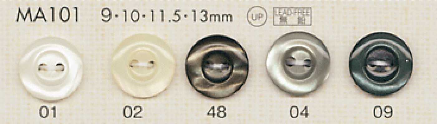 DAIYA BUTTONS Bottone in poliestere effetto conchiglia