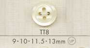 TT8 DAIYA BUTTONS Bottone in poliestere effetto conchiglia