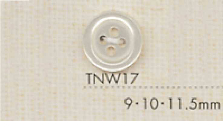 TNW17 DAIYA BUTTONS Bottone in poliestere effetto madreperla resistente al calore
