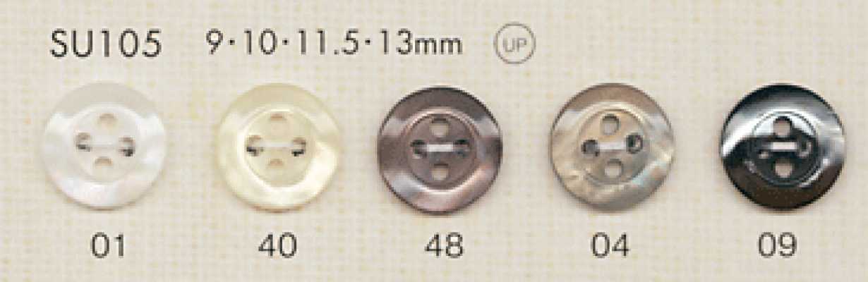 SU105 DAIYA BUTTONS Bottone in poliestere effetto madreperla