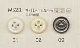MS23 DAIYA BUTTONS Bottone in poliestere effetto madreperla
