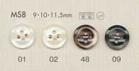 MS8 DAIYA BUTTONS Bottoni in poliestere effetto conchiglia