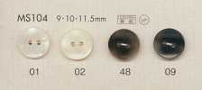 MS104 DAIYA BUTTONS Bottone in poliestere effetto madreperla