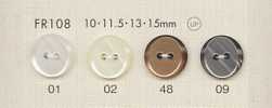 FR108 DAIYA BUTTONS Bottone in poliestere effetto madreperla