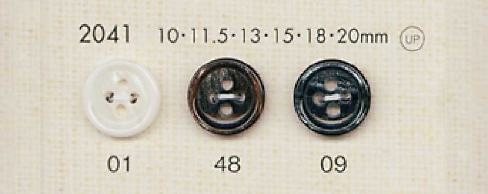 2041 DAIYA BUTTONS Bottone in poliestere effetto conchiglia