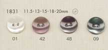 1831 DAIYA BUTTONS Bottoni in poliestere effetto madreperla