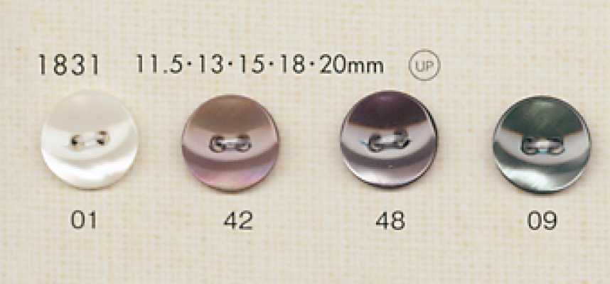 1831 DAIYA BUTTONS Bottoni in poliestere effetto madreperla