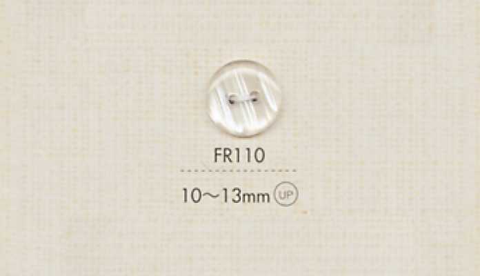 FR110 DAIYA BUTTONS Bottone trasparente a due fori (motivo a coste)