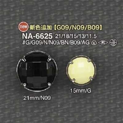 NA6625 Bottone con gambo a mezzo anello e anello rettangolare in resina di nylon/resina ABS