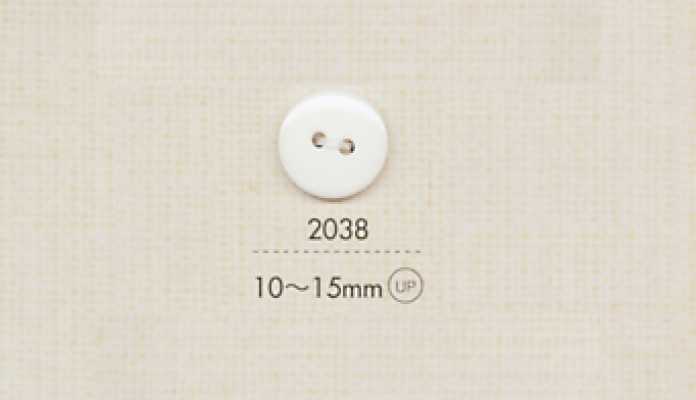 2038 DAIYA BUTTONS Bottone piatto in poliestere a due fori