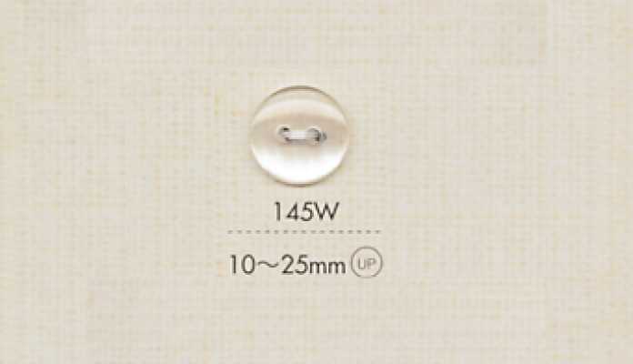 145W DAIYA BUTTONS Bottone in poliestere effetto madreperla a due fori (semi-trasparente)
