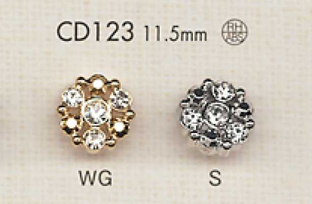 CD123 Bottone bijoux con strass