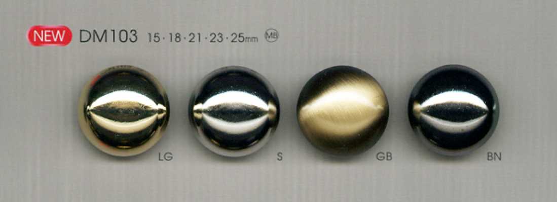 DM103 Bottone metallico semplice per camicie e giacche