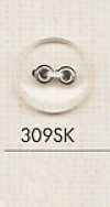 309SK Bottone semplice in plastica a 2 fori