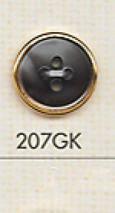 207GK Bottone semplice in plastica a 4 fori per camicia