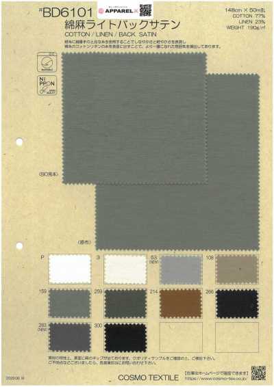 BD6101 Raso leggero cotone lino rovesciato