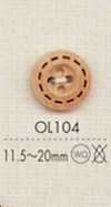 OL104 Bottone In Legno Naturale A 4 Fori