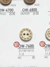 OW-7600 Bottone In Legno Con Motivo Floreale[Pulsante] IRIS Sottofoto