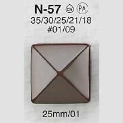 N57 Bottone con attacco a tunnel in resina di nylon