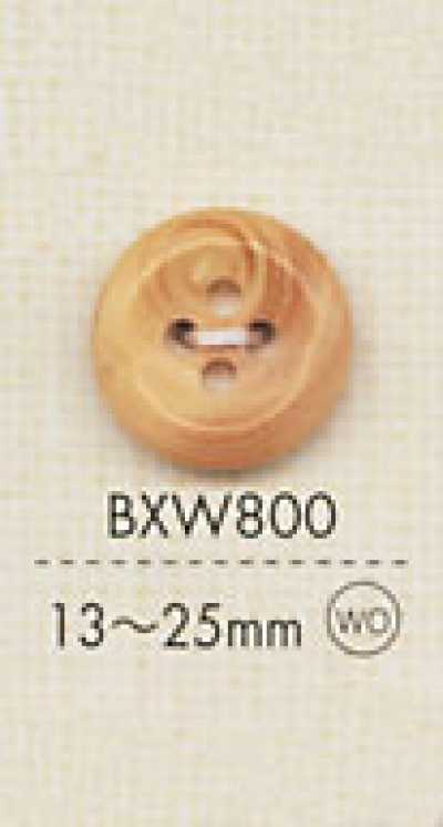 BXW800 Bottone in legno naturale a quattro fori