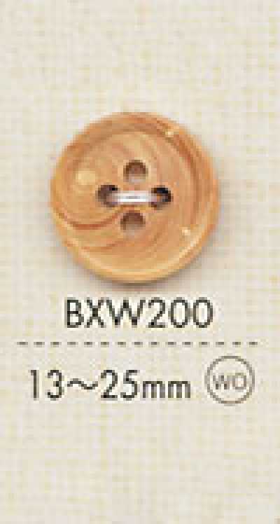 BXW200 Bottone in legno naturale a 4 fori