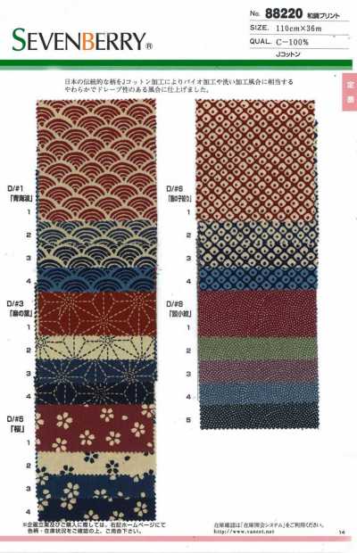 88220 SEVENBERRY® stampa a motivo giapponese