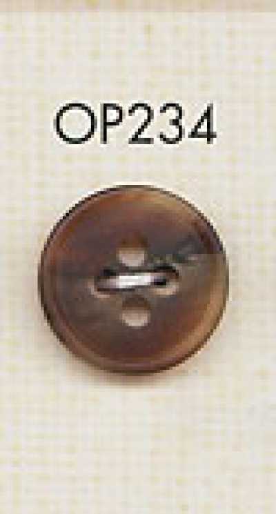 OP234 Bottone in poliestere opaco stile corno di bufalo a 4 fori