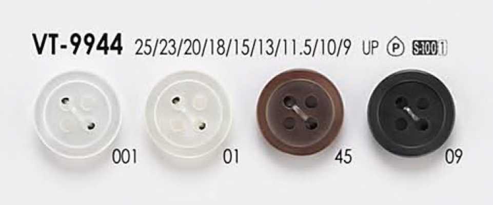 VT-9944 Bottone in poliestere semplice stile conchiglia a 4 fori