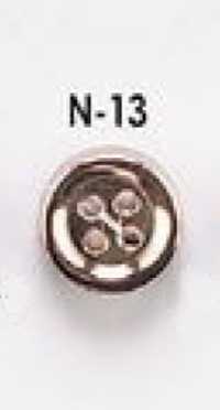 N-13 Bottone In Metallo A 4 Fori In Metallo[Pulsante] IRIS Sottofoto