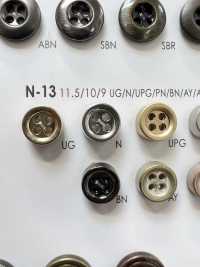 N-13 Bottone In Metallo A 4 Fori In Metallo[Pulsante] IRIS Sottofoto