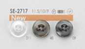 SE-2717 Bottone semplice in poliestere effetto conchiglia per camicie e bluse
