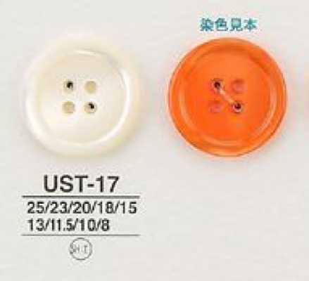 UST-17 Bottone a 4 fori in materiale naturale Takase Shell, tintabile