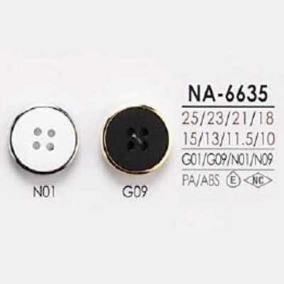 NA6635 Bottone a 4 fori in resina di nylon/resina ABS con fori frontali