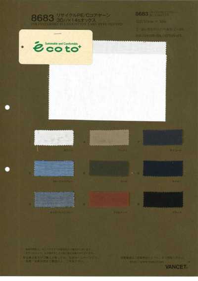 8683 Filato ad anima PE/C riciclato 30//×14s Oxford