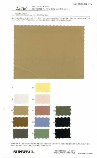22466 Twill a forte torsione 80s anti-piuma con finitura wash al silicone Nydom
