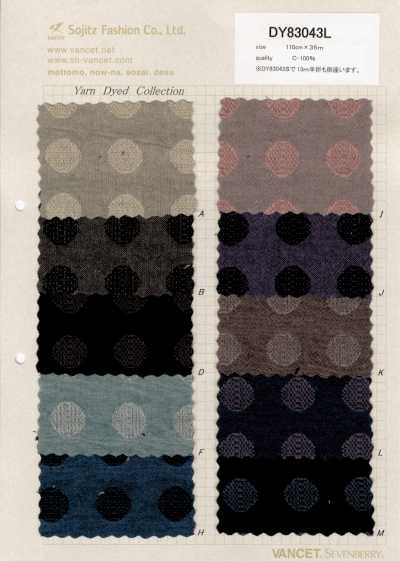 DY83043L Tessuto Standard Tinto In Filo (Dobby Big Dot)