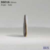 SSO16 Materiale Naturale Realizzato Con Bottone A Conchiglia 4 Fori Lucido[Pulsante] IRIS Sottofoto