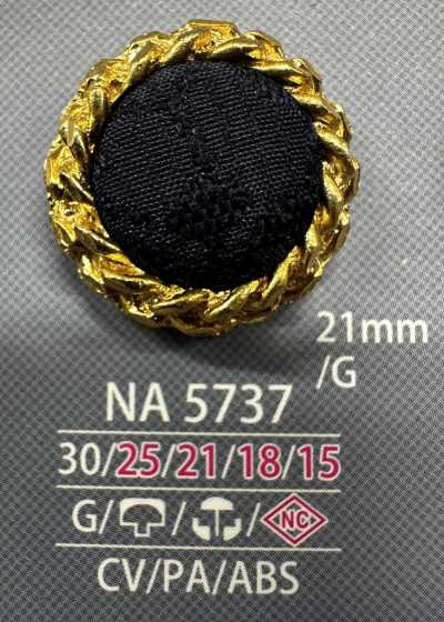 NA5737 Bottone rivestito con combinazione cappuccio e gambo chiuso