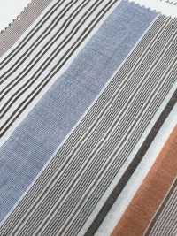 35464 Arricciatura In Filato Di Cotone Organico Anni &#39;60 Big Multi Stripe[Tessile / Tessuto] SUNWELL Sottofoto