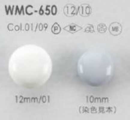 WMC-650 Bottone in ottone lucido con gambo ad anello circolare
