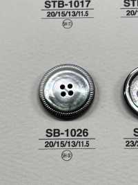SB-1026 Frontale A 4 Fori Conchiglia In Madreperla, Bottoni Lucidi[Pulsante] IRIS Sottofoto