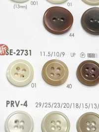 SE-2731 Bottone In Resina Poliestere Con 4 Fori Frontali, Semilucido[Pulsante] IRIS Sottofoto
