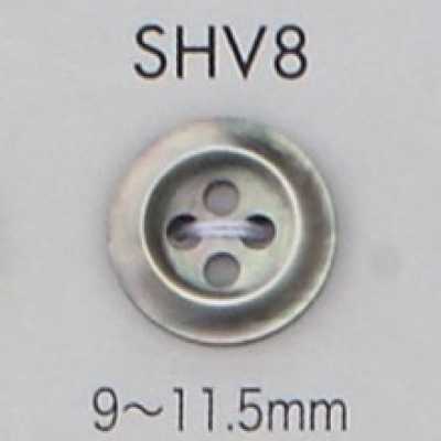 SHV8 Bottone in conchiglia a 4 fori con bordo