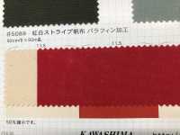 5089 Red And White Striped Canvas Paraffin Processing[Tessile / Tessuto] Prugna D