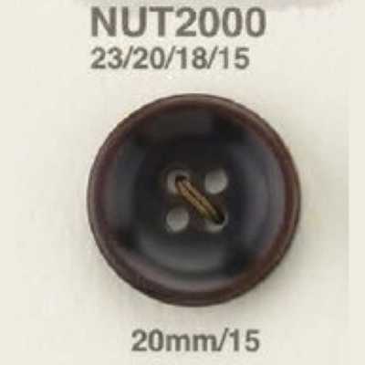 NUT2000 Bottone a 4 fori in noce