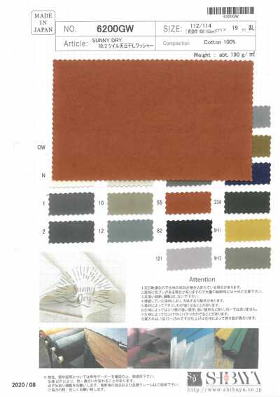 6200GW SUNNY DRY 60/2 Twill finitura washed asciugata al sole