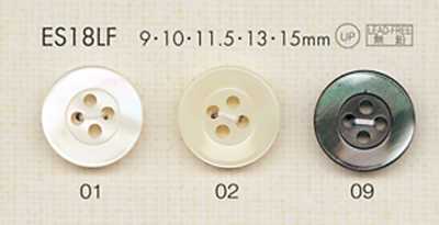 ES18LF DAIYA BUTTONS Bottone in poliestere effetto madreperla a 4 fori